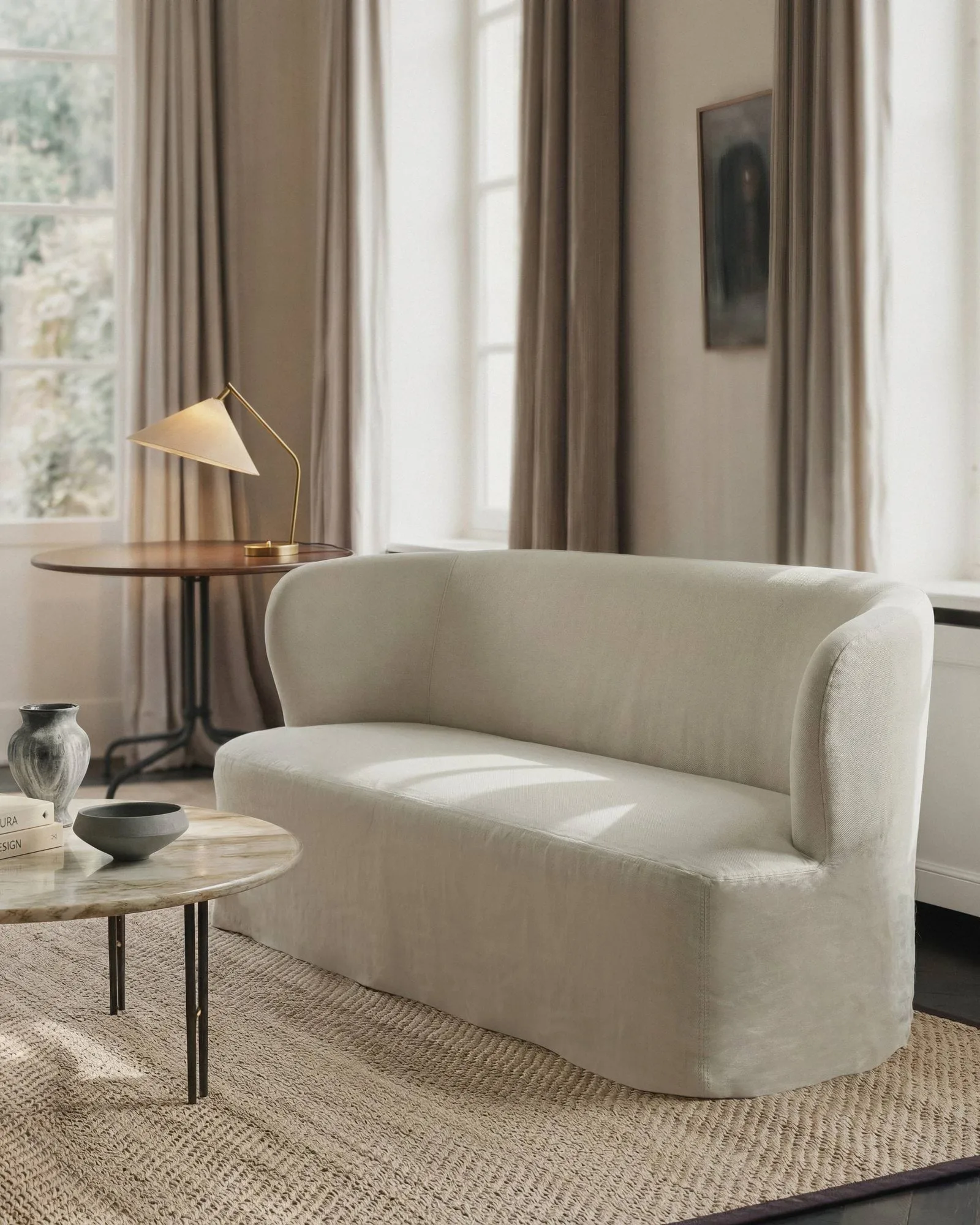 Stay Slipcover divano, Linen 0023, 190x95 cm, 2,5 posti GUBI