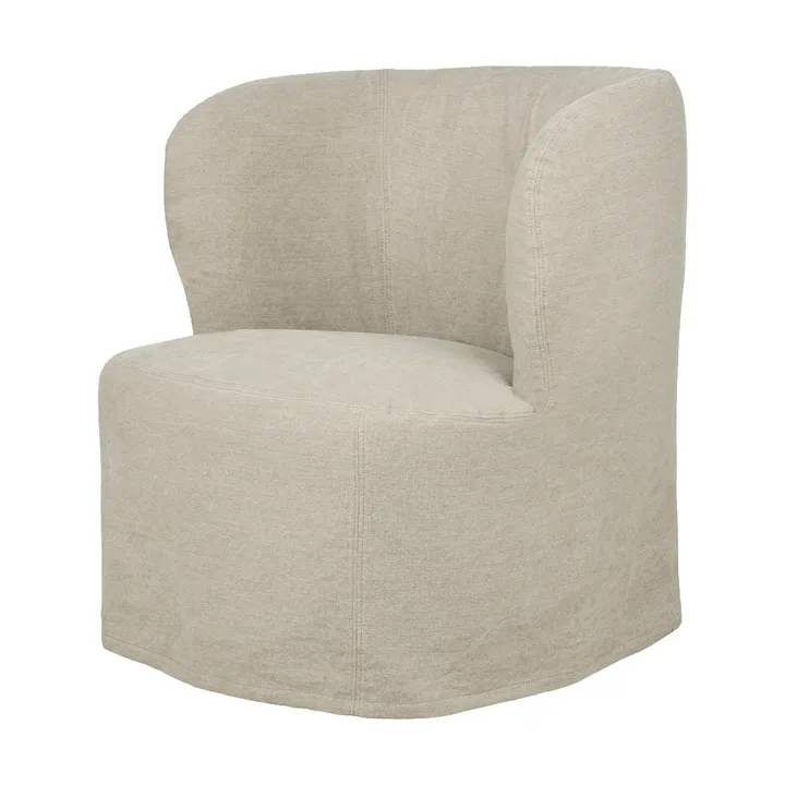 Stay Slipcover poltrona lounge - Linen 0023, small - GUBI