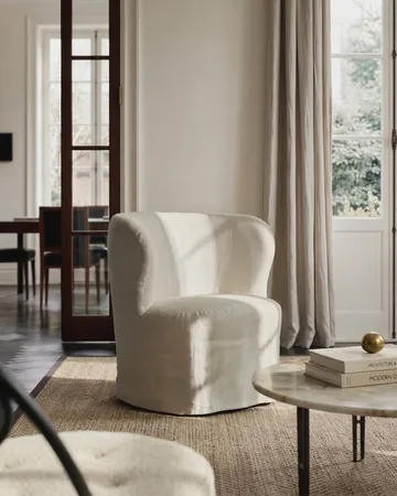 Stay Slipcover poltrona lounge - Linen 0023, small - GUBI