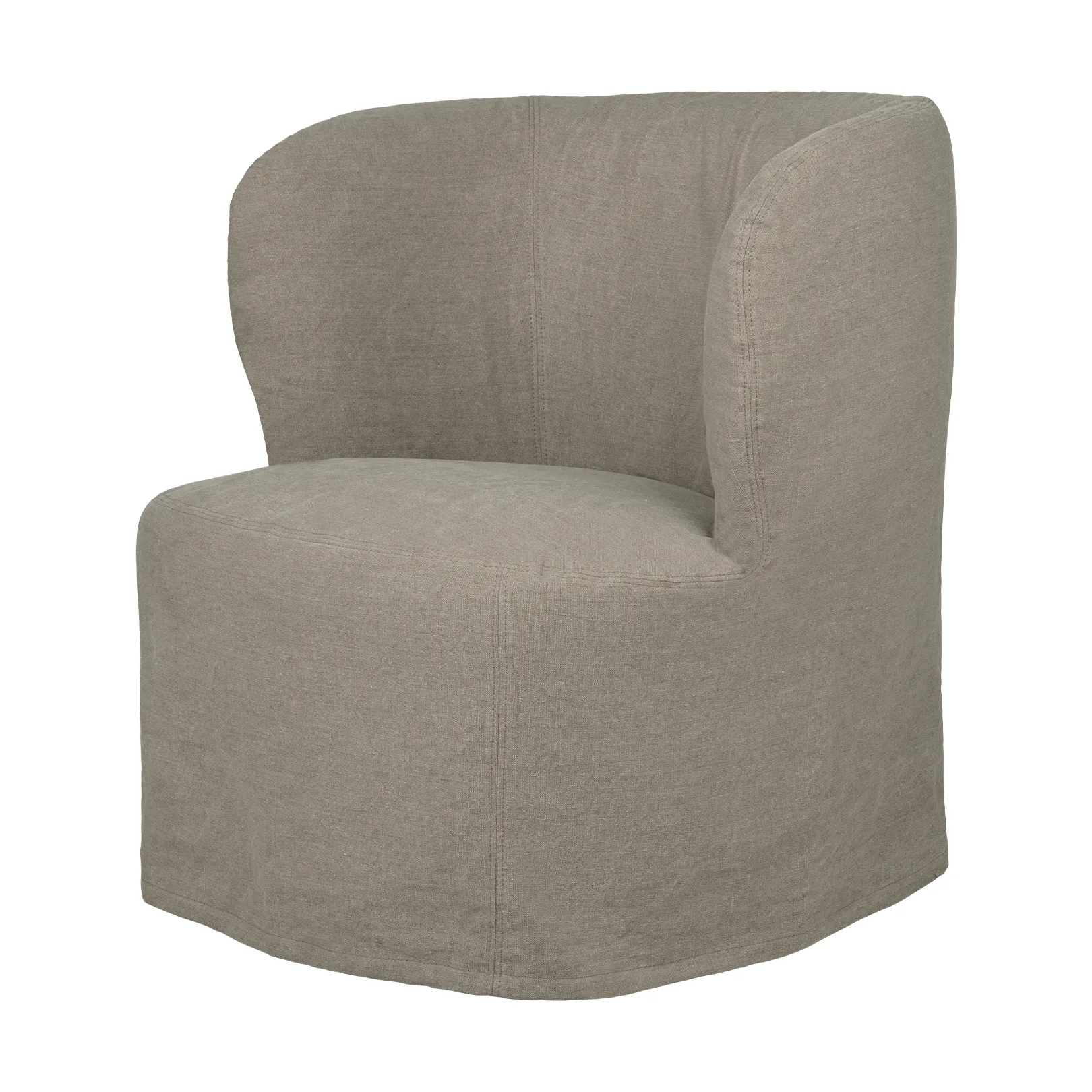 Stay Slipcover poltrona lounge, Linen 0024, small GUBI