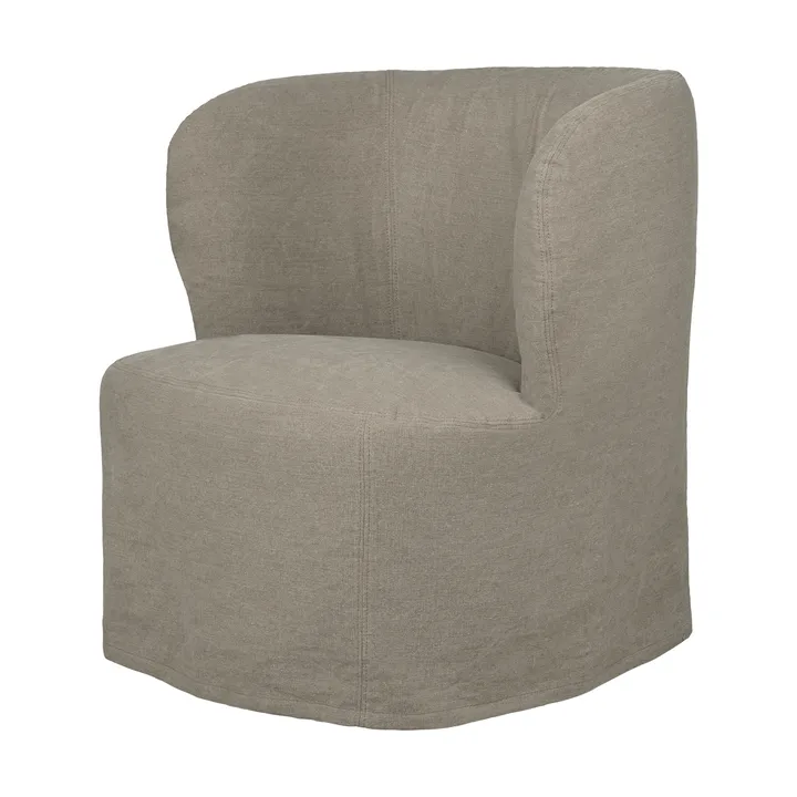 Stay Slipcover poltrona lounge - Linen 0024, small - GUBI