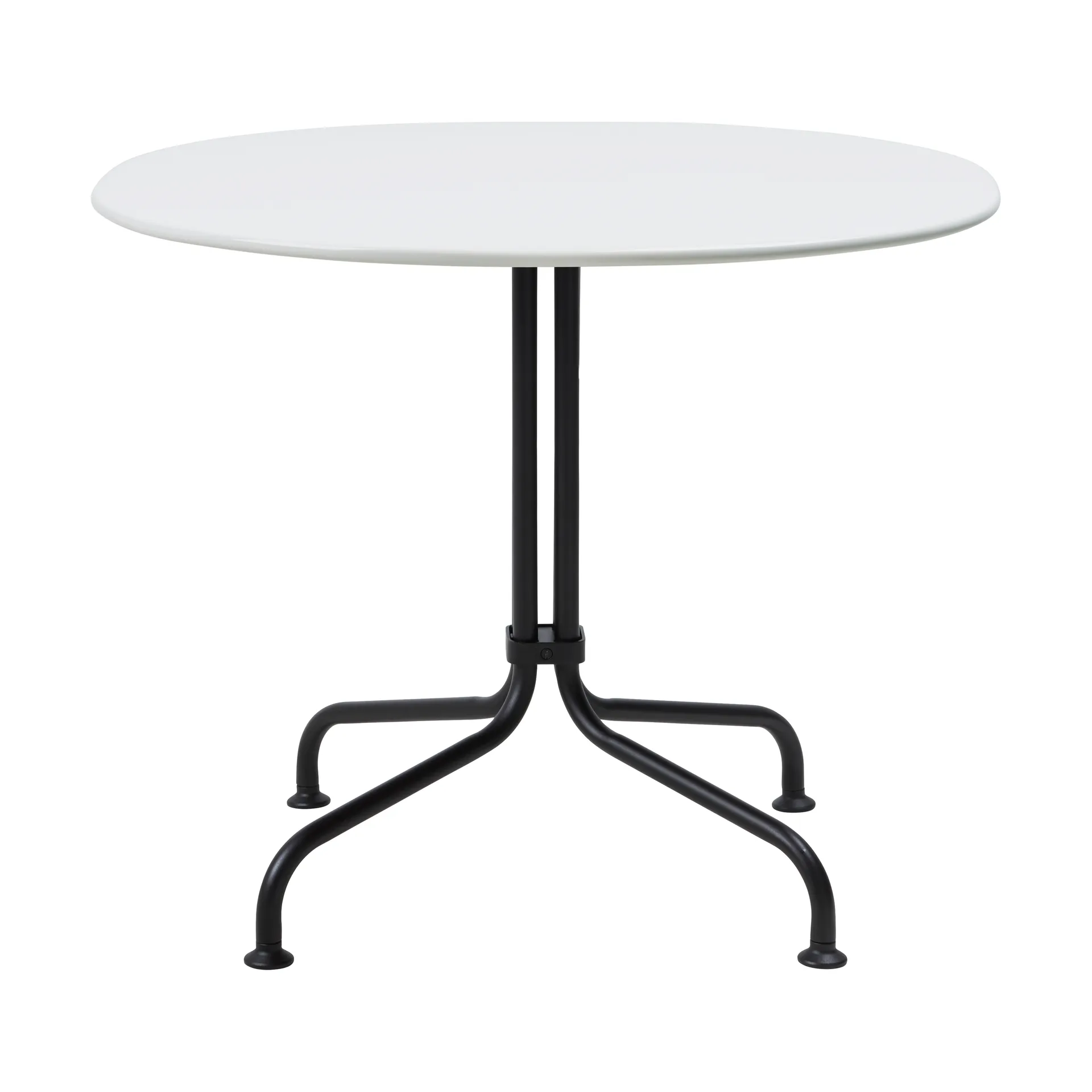 Tavolino Carmel Bistro 75x75 cm, Clam white-nero semi opaco GUBI