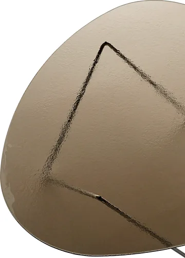 Tavolino Pedrera - Cromo-vetro strutturato bronzo - GUBI