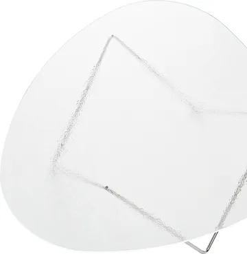 Tavolino Pedrera - Cromo-vetro strutturato trasparente - GUBI