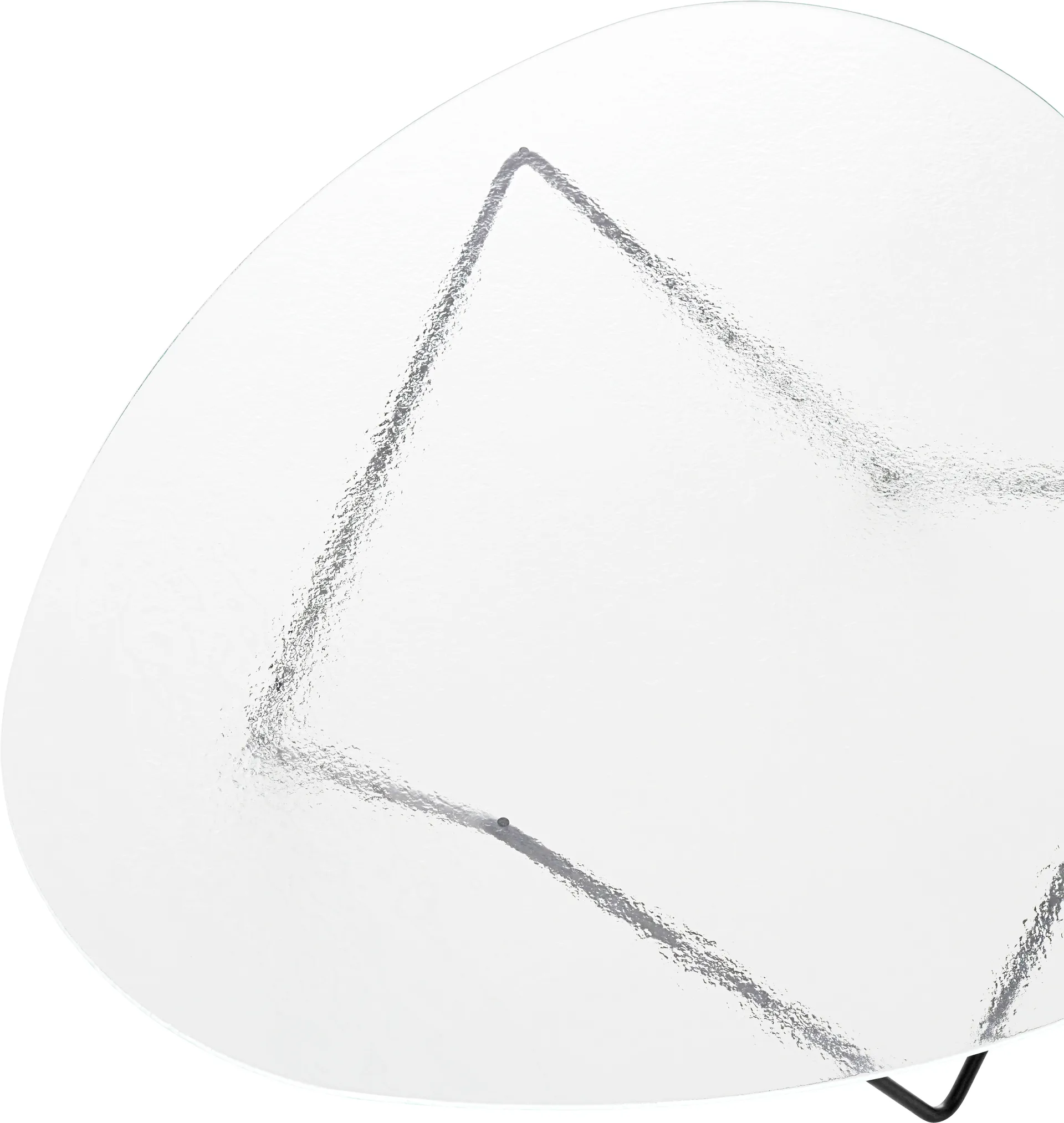 Tavolino Pedrera, Nero semimatt-vetro strutturato trasparente GUBI