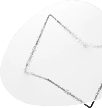 Tavolino Pedrera - Nero semimatt-vetro strutturato trasparente - GUBI