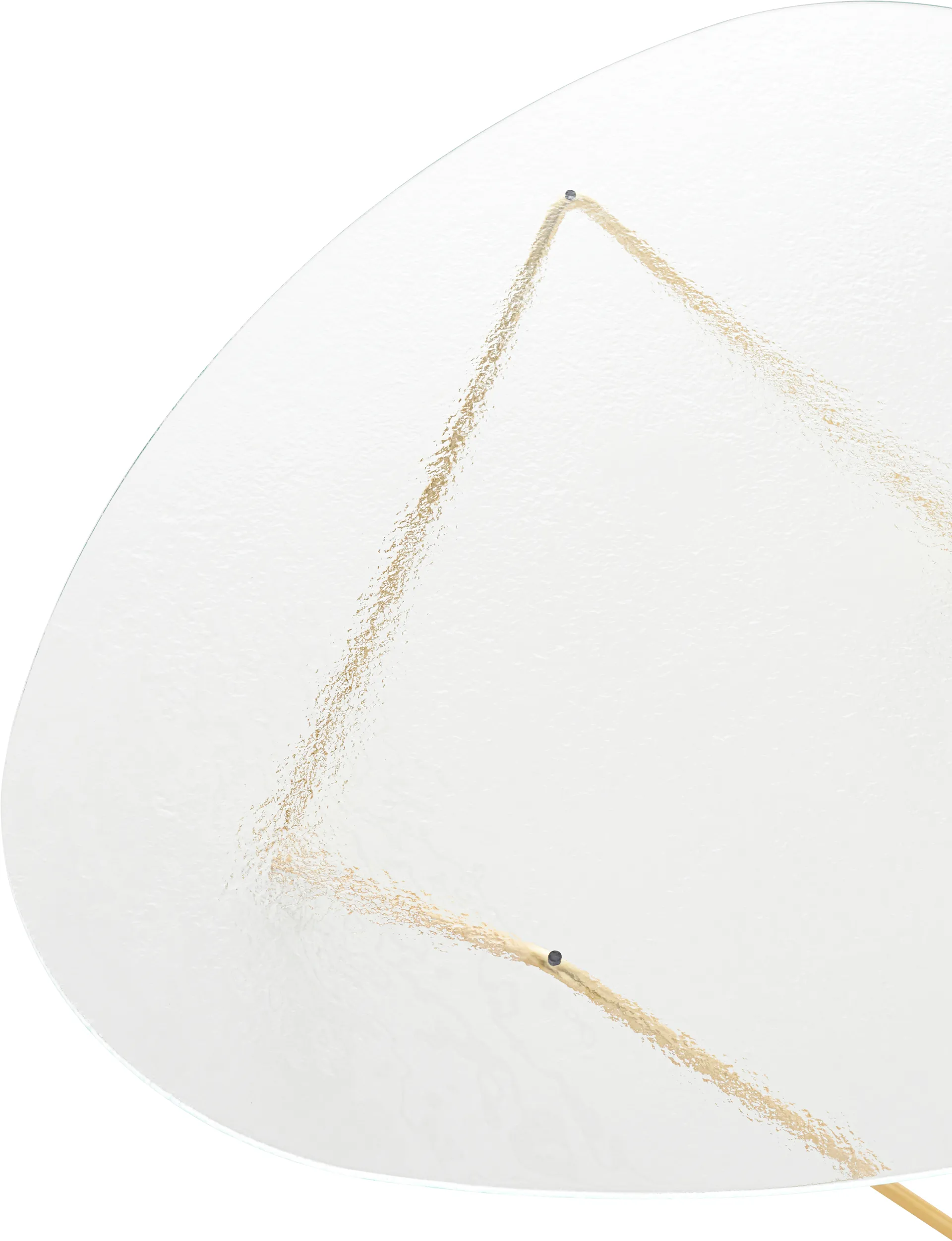 Tavolino Pedrera, Ottone semilucido-vetro strutturale trasparente GUBI