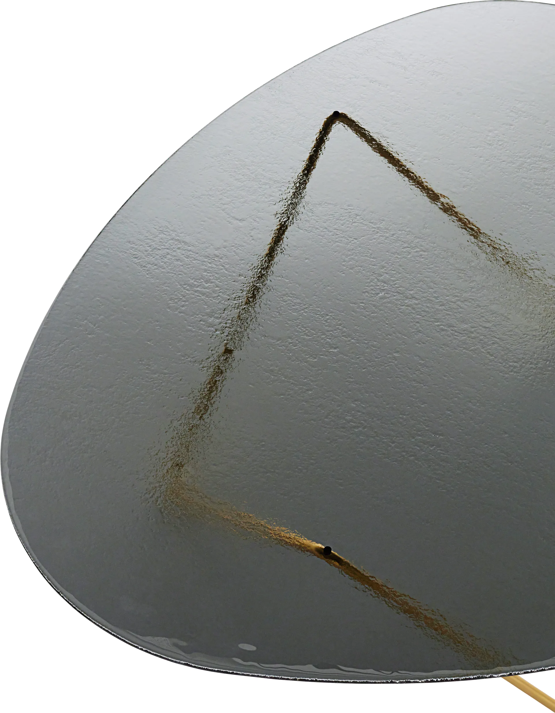 Tavolino Pedrera, Ottone semilucido-vetro strutturato smoke GUBI