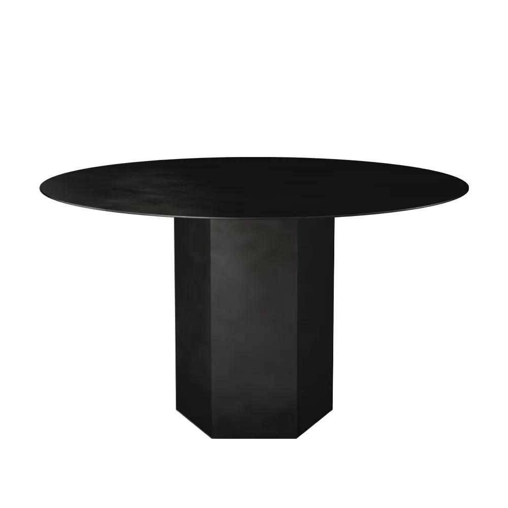 Tavolo da pranzo Epic Steel, nero notte GUBI
