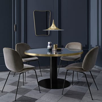 Tavolo da pranzo Gubi 2.0 - rovere Ø 130 cm, base nera - GUBI