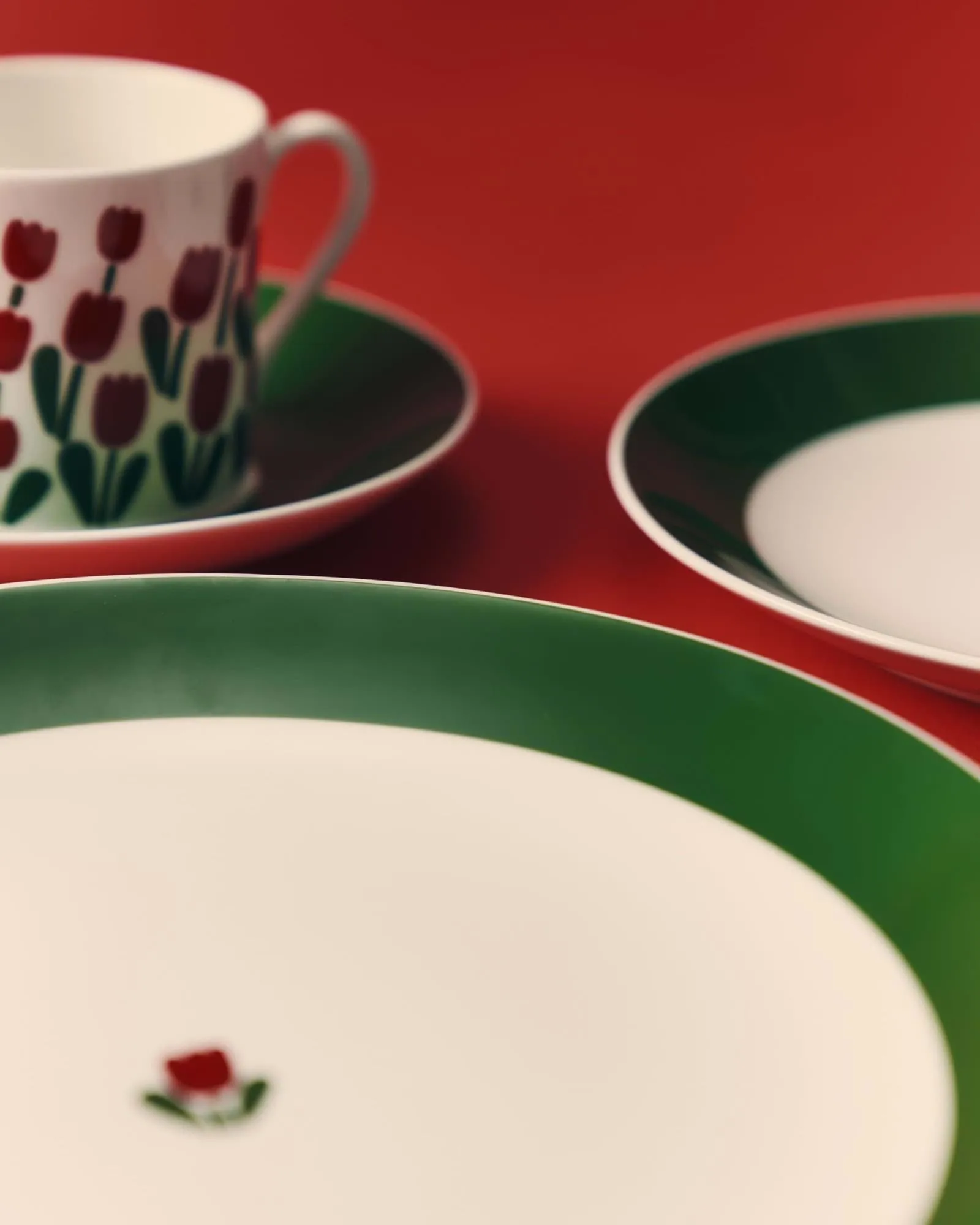 Servizio da caffè JULIANA, Rosso, dritto Gustafsbergs Porslinsfabrik