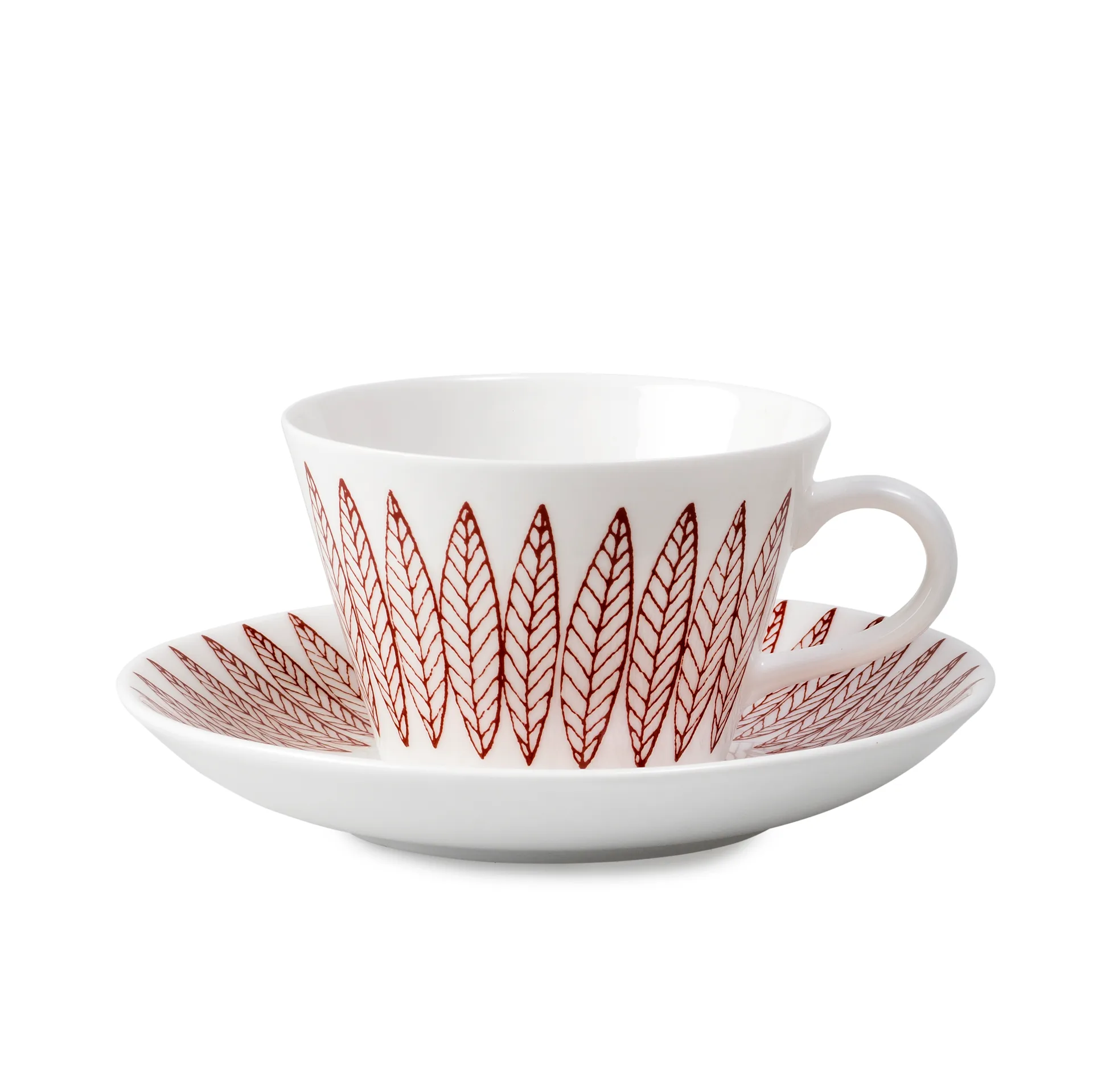 Set da caffè Röd Salix cono, tazzina da caffè + piattino Gustafsbergs Porslinsfabrik