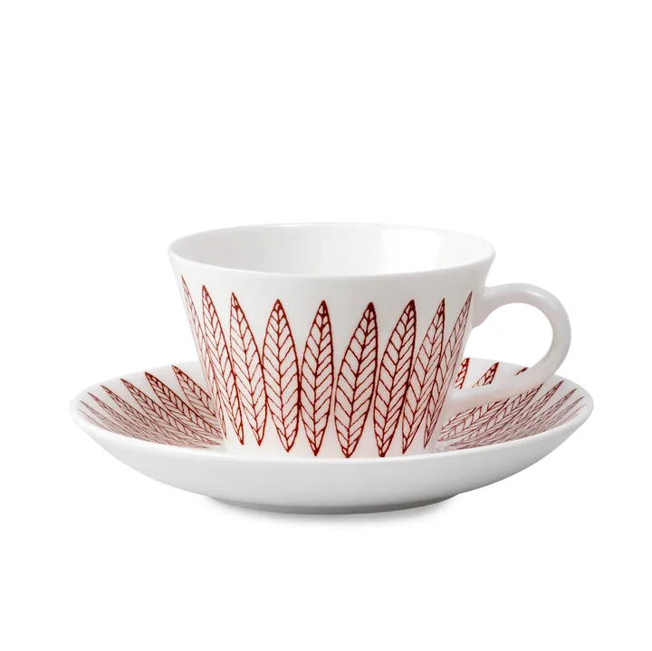 Set da caffè Röd Salix cono - tazzina da caffè + piattino - Gustafsbergs Porslinsfabrik