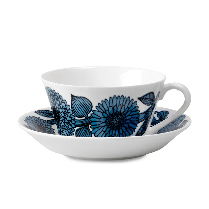 Set da tè conico Blå Aster - tazza da tè + piattino - Gustafsbergs Porslinsfabrik