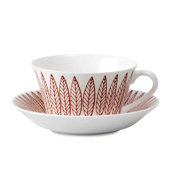 Set da tè Röd Salix cono - tazza da tè + piattino - Gustafsbergs Porslinsfabrik