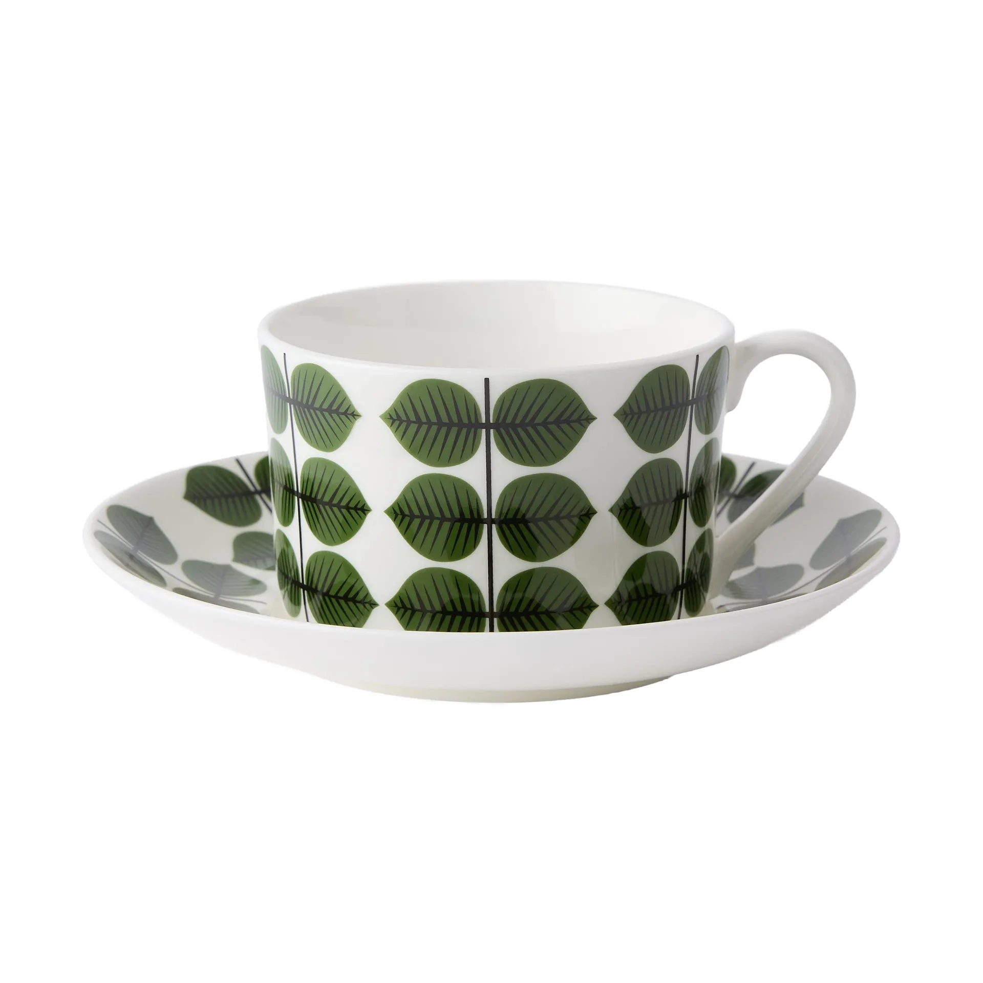 Tazza da tè con piattino Berså 35 cl, Verde Gustavsbergs Porslinsfabrik