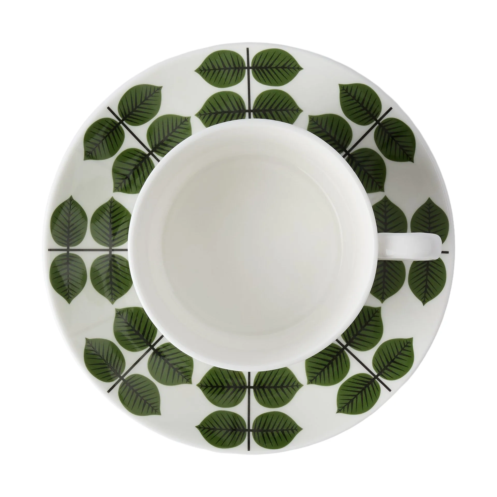 Tazza da tè con piattino Berså 35 cl, Verde Gustavsbergs Porslinsfabrik