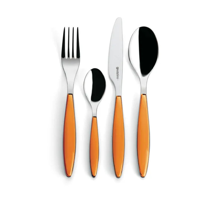 Feeling set posate - Clear orange, 24 pezzi - Guzzini