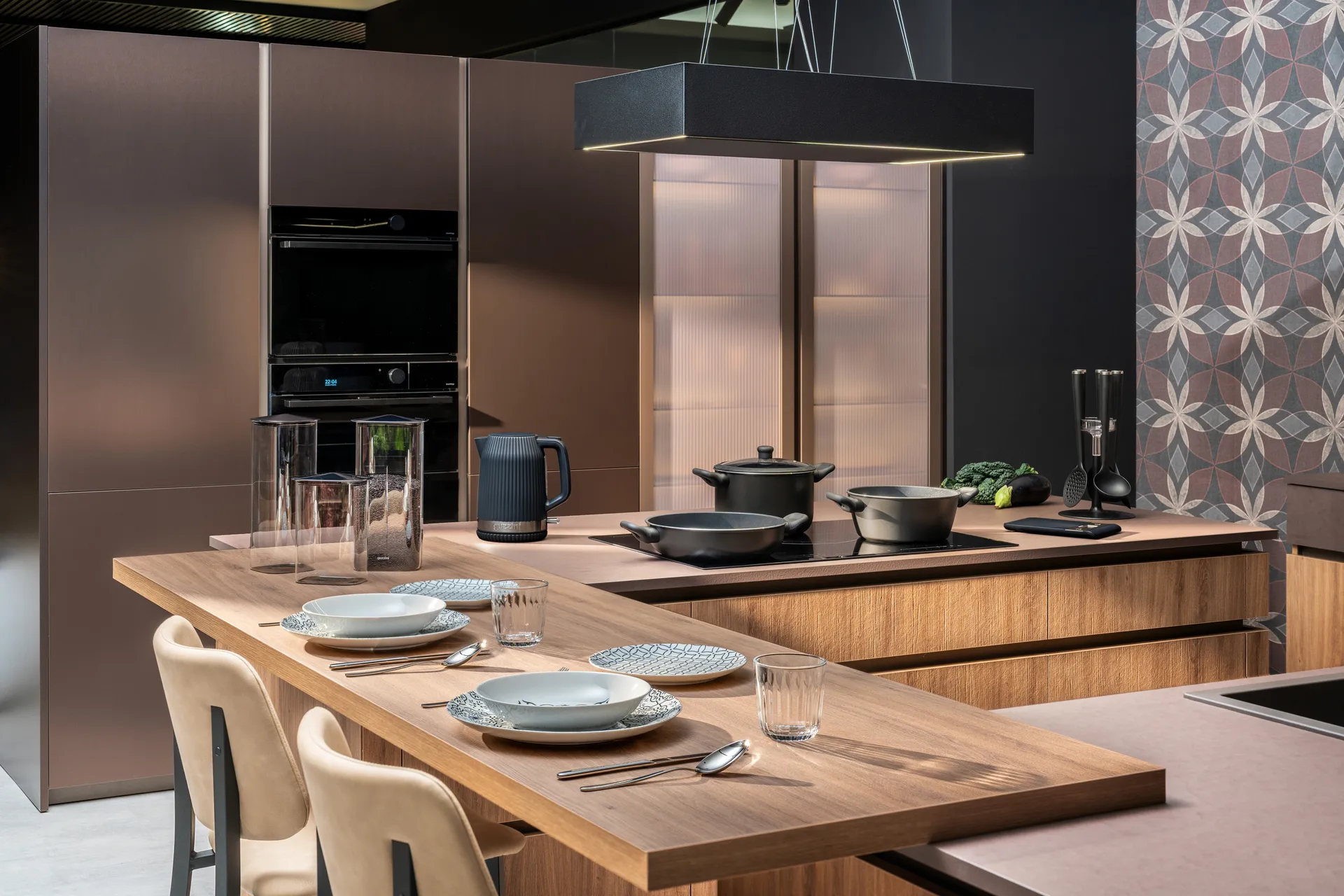 Sous chef bollitore elettrico, Blu navy Guzzini