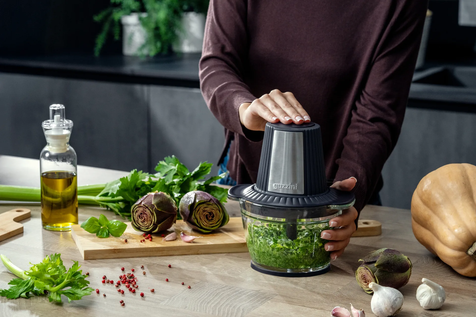 Sous chef on-the-go mixer, Blu navy Guzzini