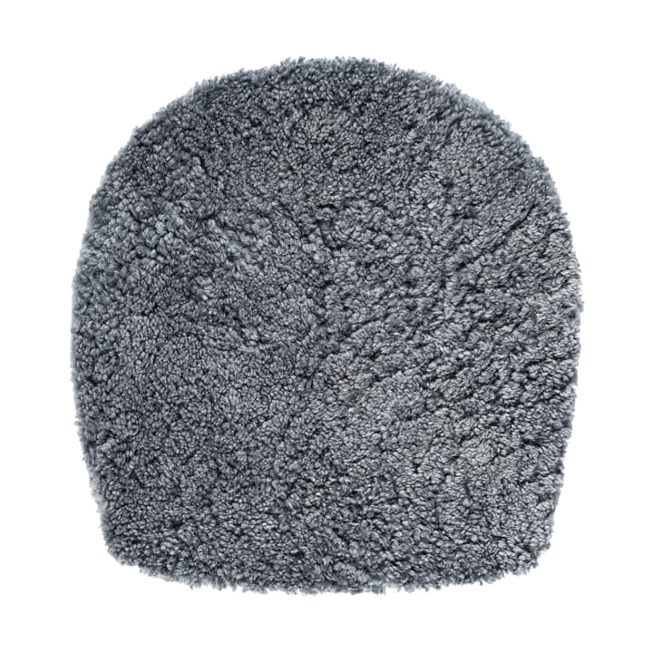 Cuscino in pelle di pecora Y5 per sedia da bar, Grigio grafite Hans K