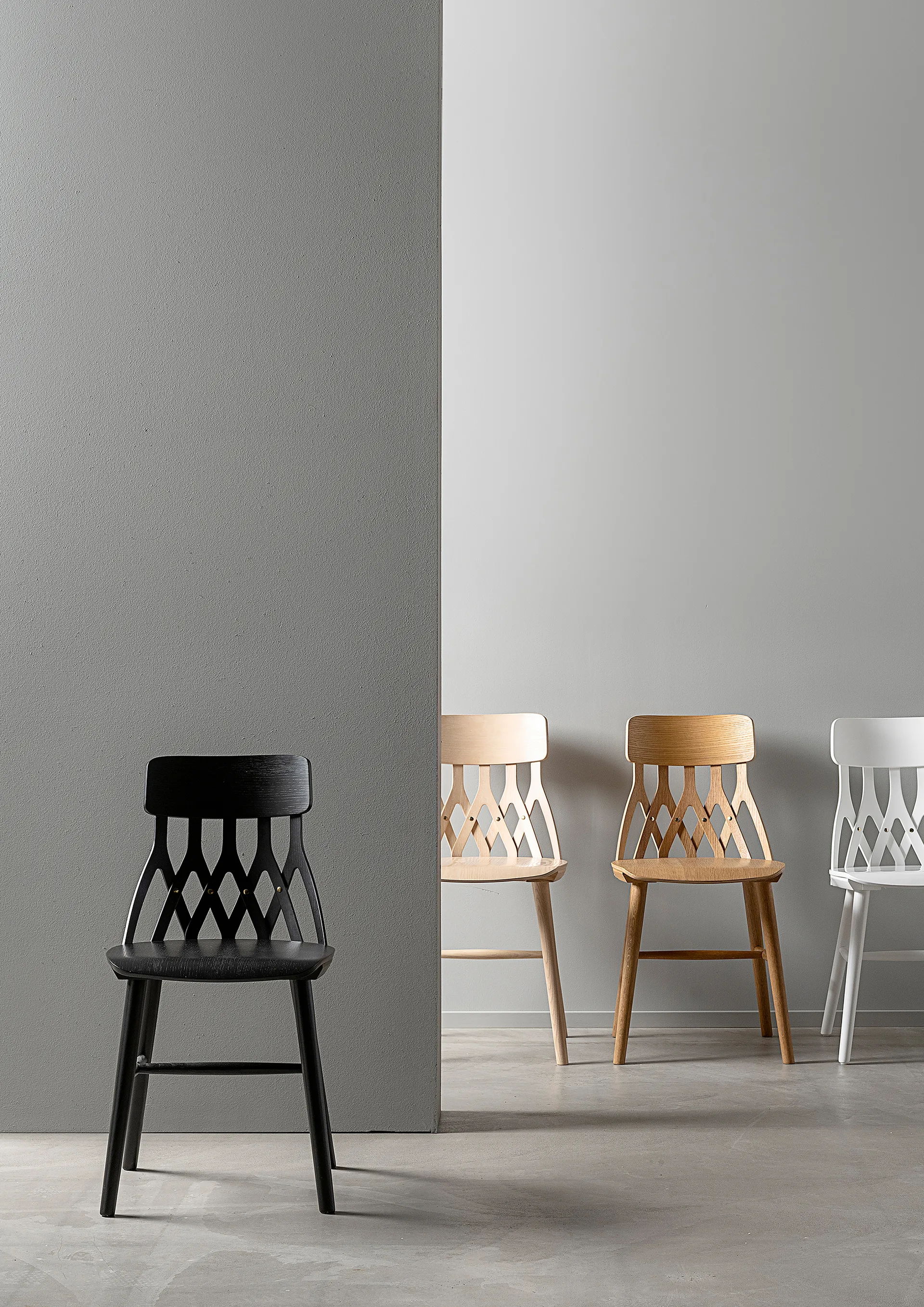 Sedia Y5, Frassino tinto nero Hans K