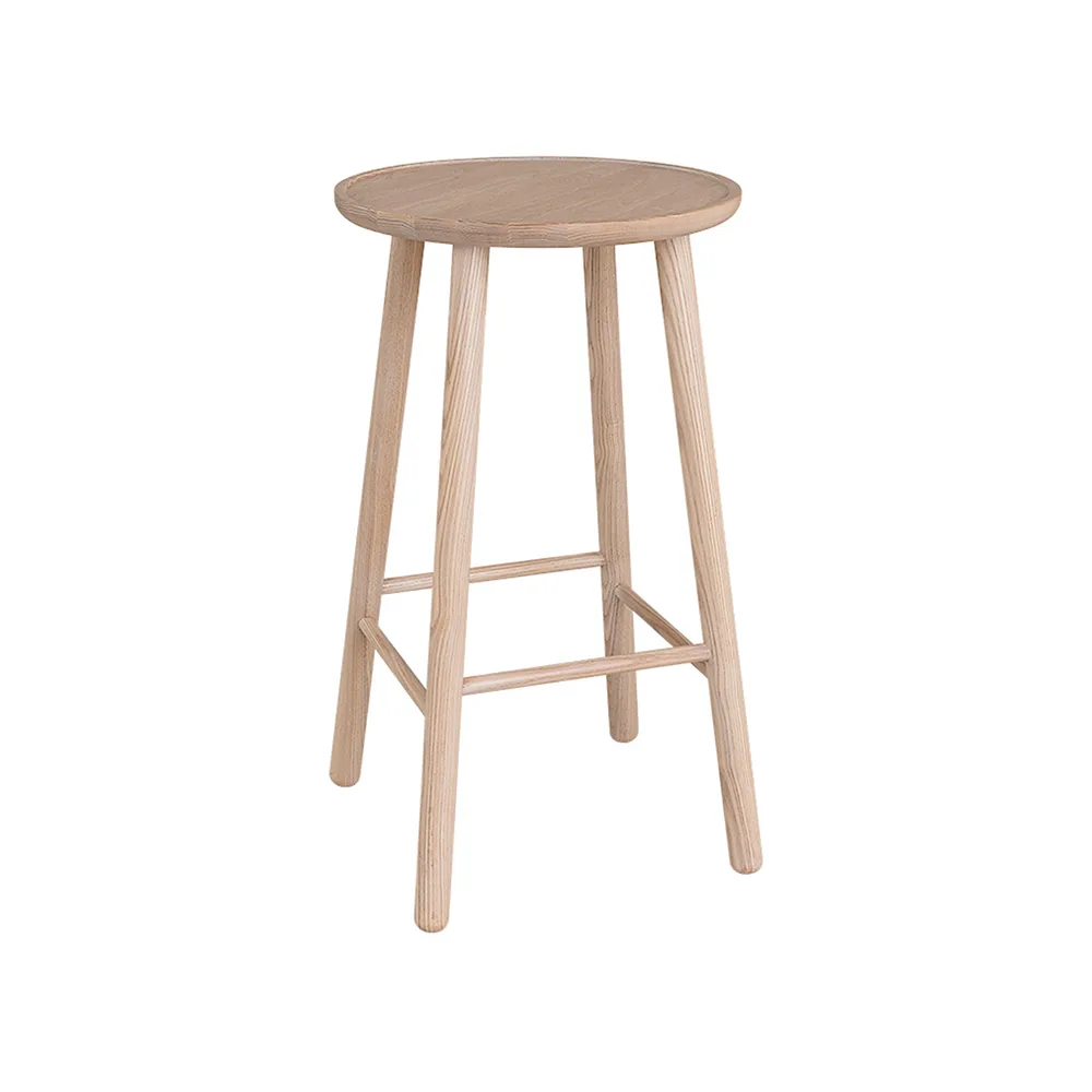 Sgabello da bar 63 cm ZigZag, frassino, chiaro Hans K