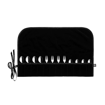 Involucro per posate da dolce Hardanger - Nero - Hardanger Bestikk