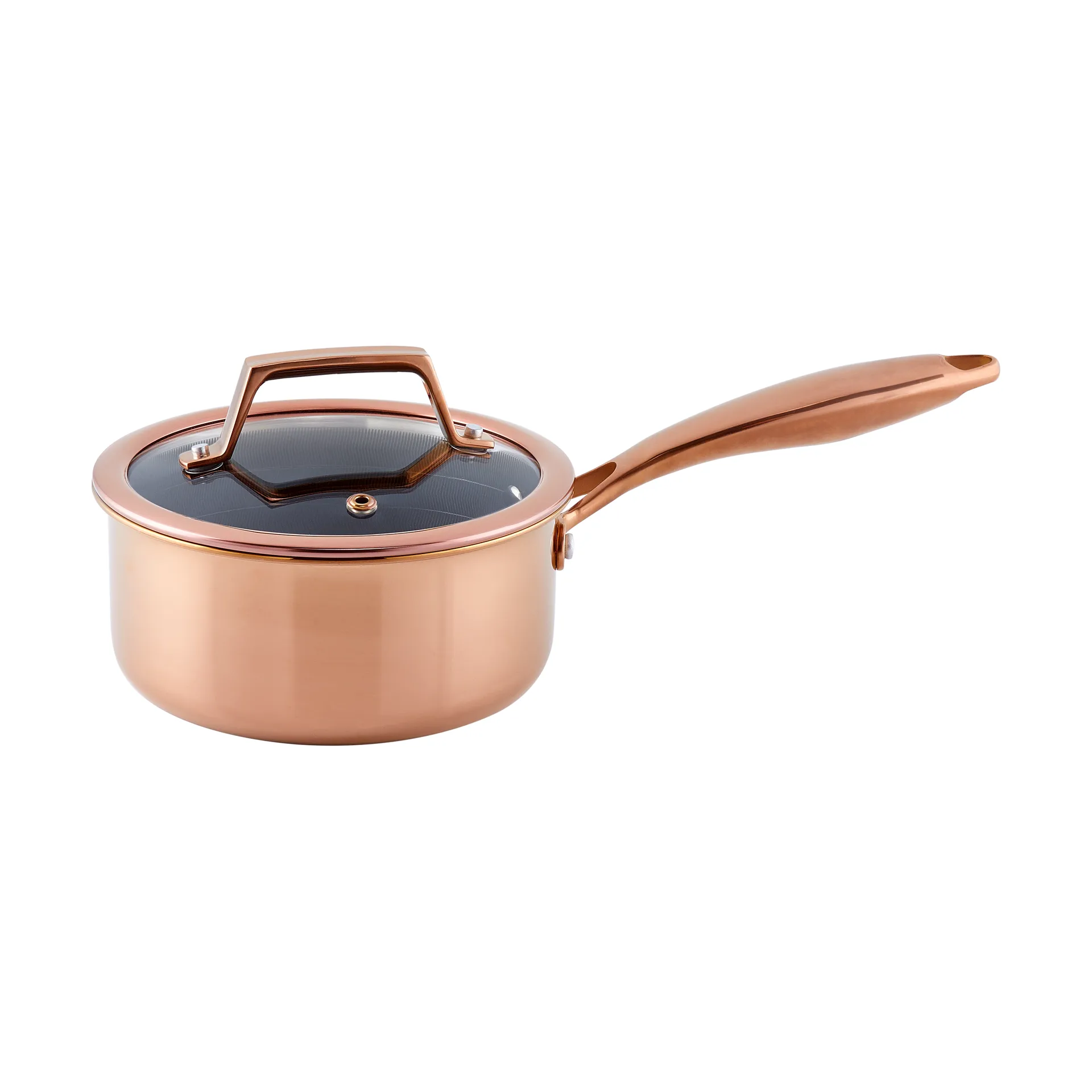 Casseruola con coperchio 1,5 L Hâws Santo con rivestimento ibrido, Rose Gold Hâws