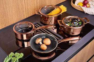 Casseruola con coperchio 1,5 L Hâws Santo con rivestimento ibrido - Rose Gold - Hâws