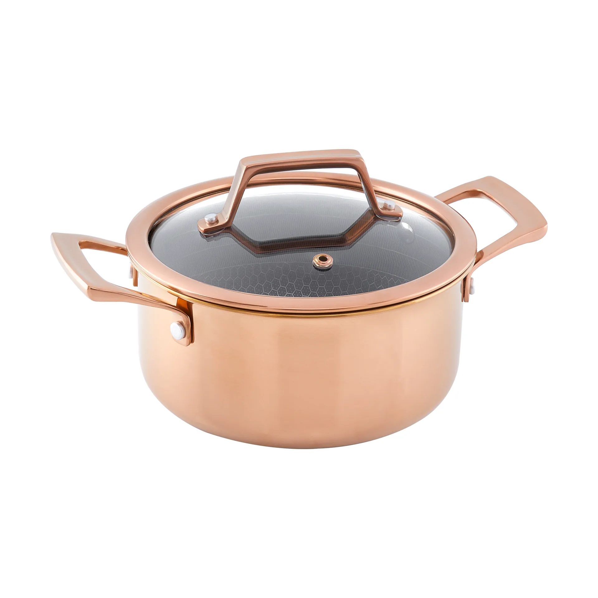 Casseruola con coperchio 2,2 L Hâws Santo con rivestimento ibrido, Rose Gold Hâws