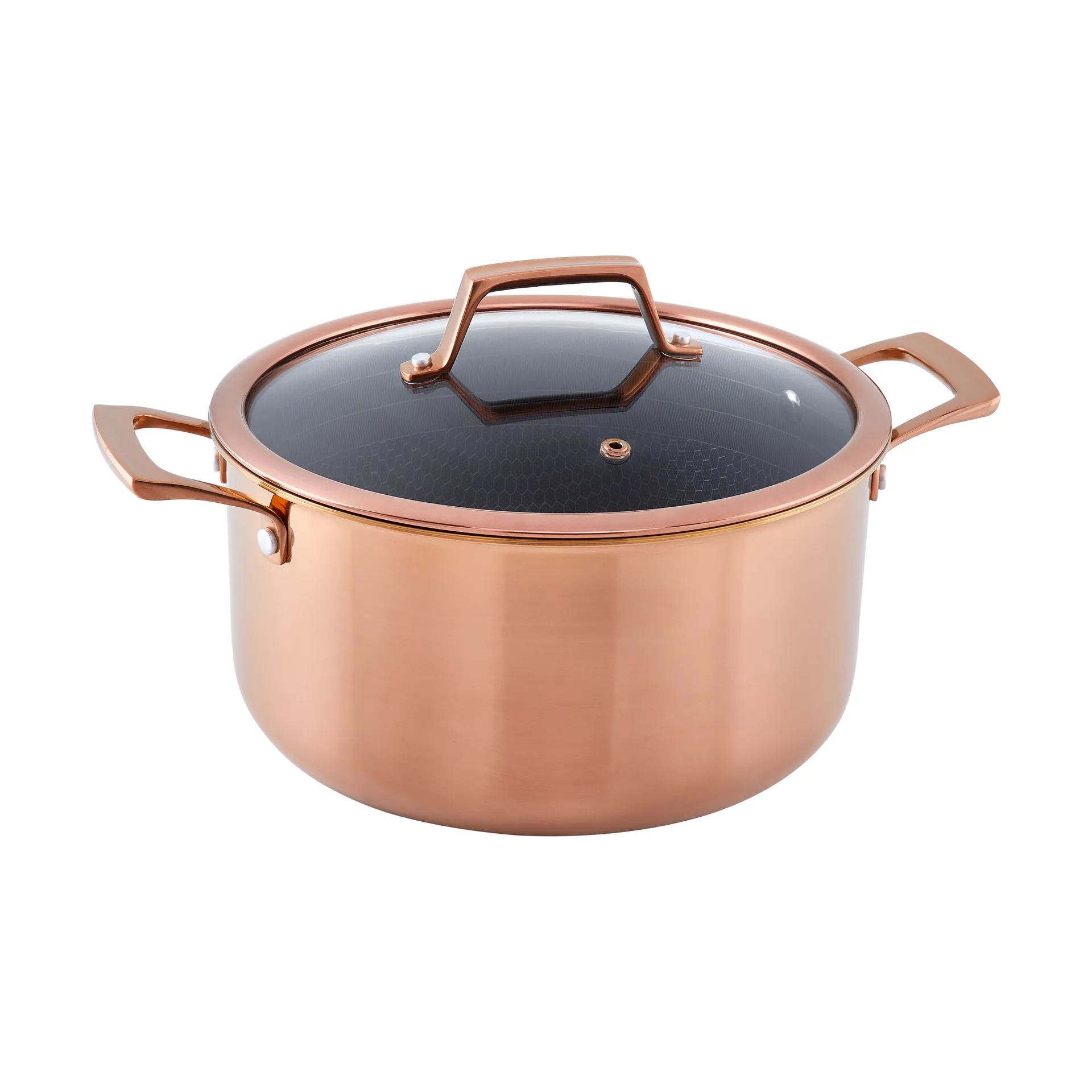 Casseruola con coperchio 5,8 L Hâws Santo con rivestimento ibrido, Rose Gold Hâws