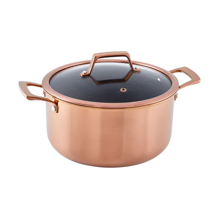 Casseruola con coperchio 5,8 L Hâws Santo con rivestimento ibrido - Rose Gold - Hâws
