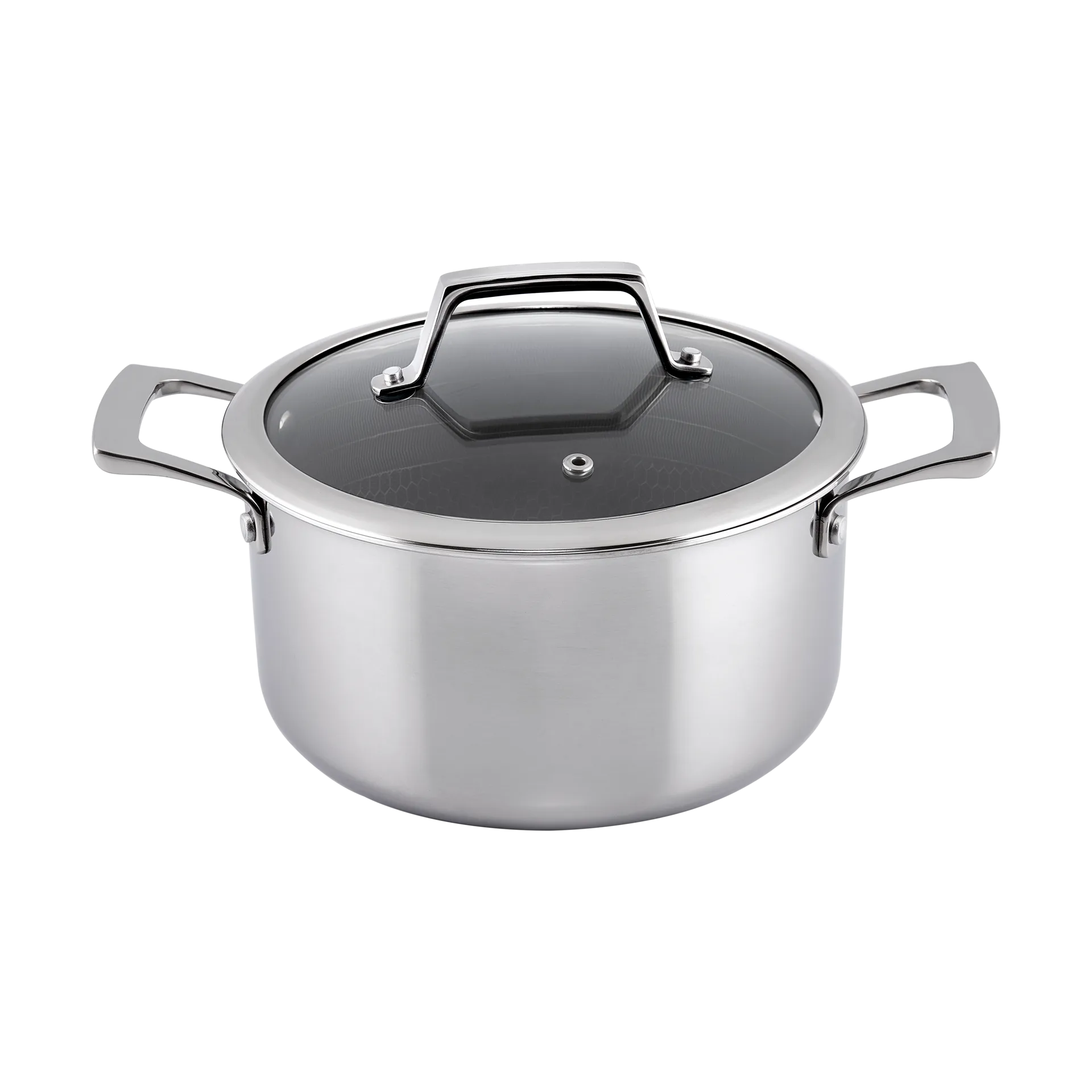 Casseruola con rivestimento ibrido Hâws Santo con coperchio 3,4 L, Acciaio inossidabile Hâws