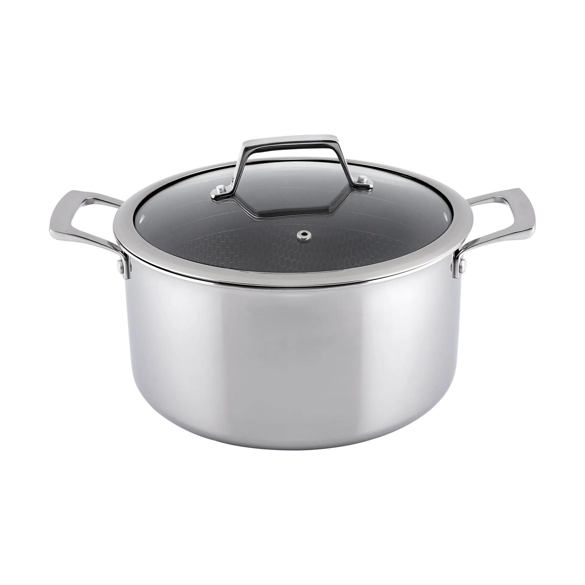 Casseruola con rivestimento ibrido Hâws Santo con coperchio 5,8 L, Acciaio inossidabile Hâws