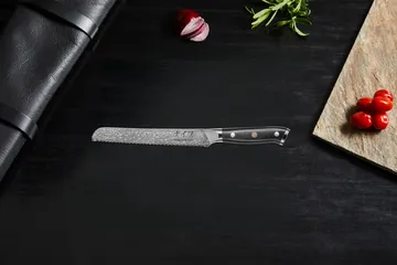 Coltello da pane 33 cm Damascus By Hâws - Nero-acciaio inossidabile - Hâws