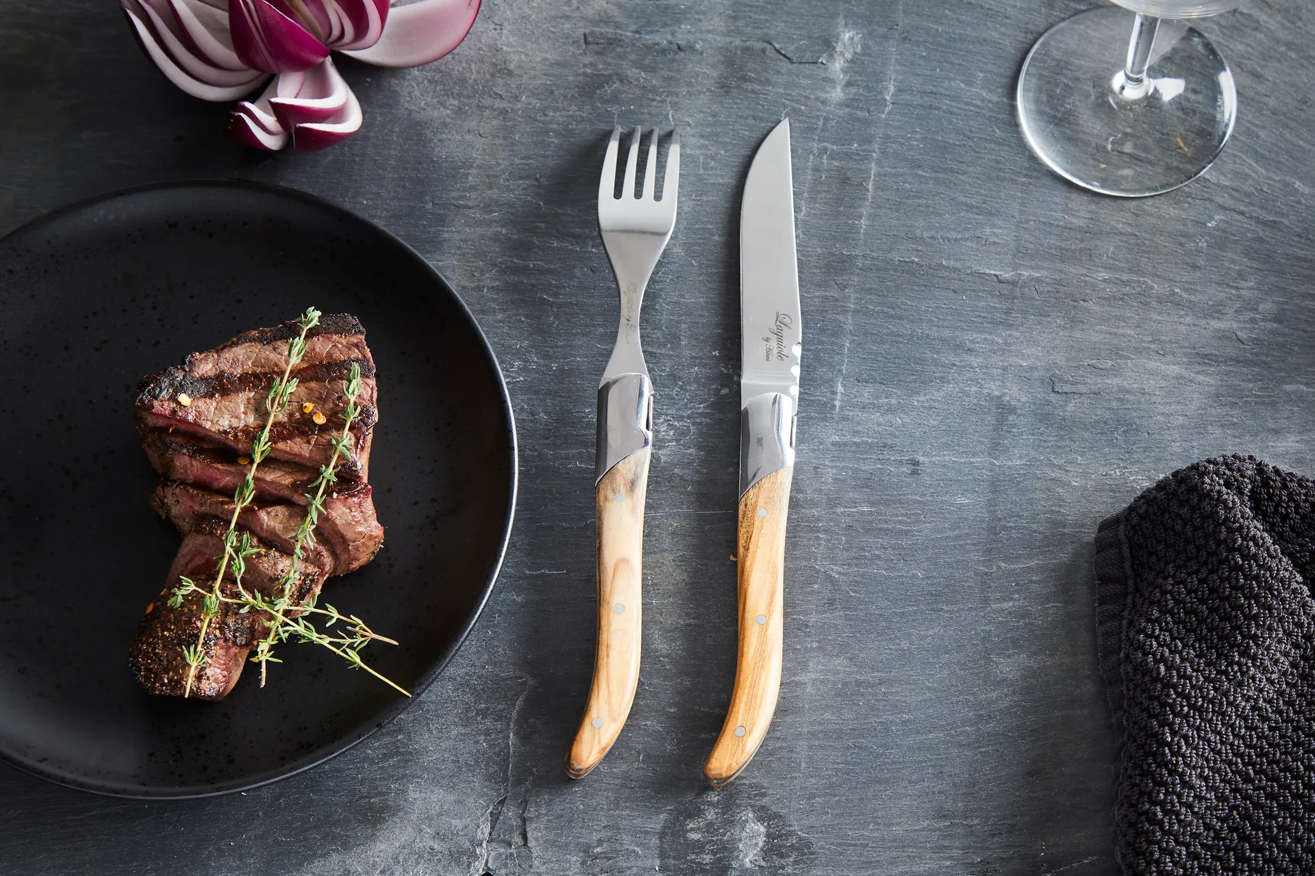 Forchetta da barbecue 6 pezzi Laguiole By Hâws, Oliva Hâws