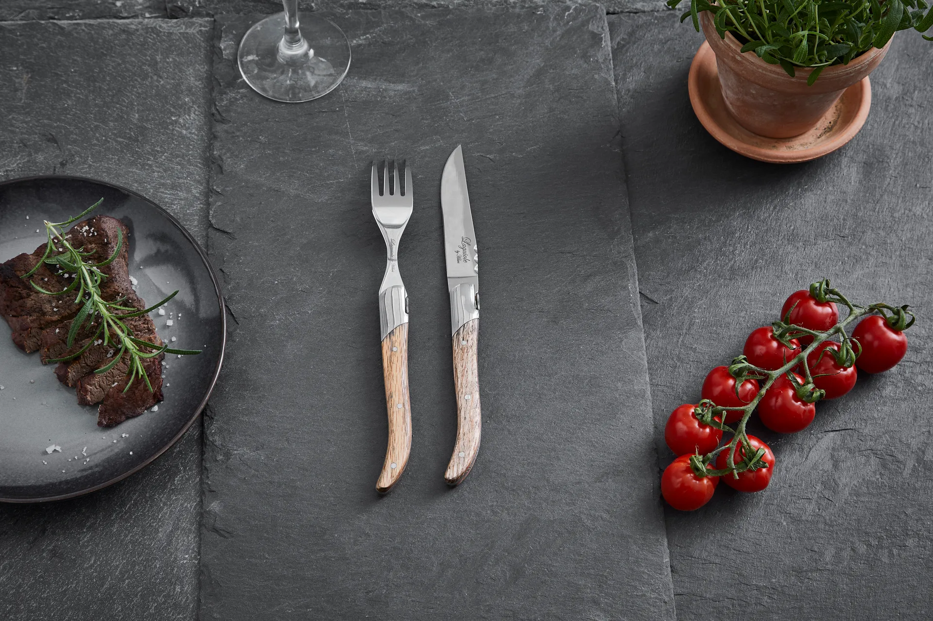 Forchetta da barbecue 6 pezzi Laguiole By Hâws, Rovere Hâws