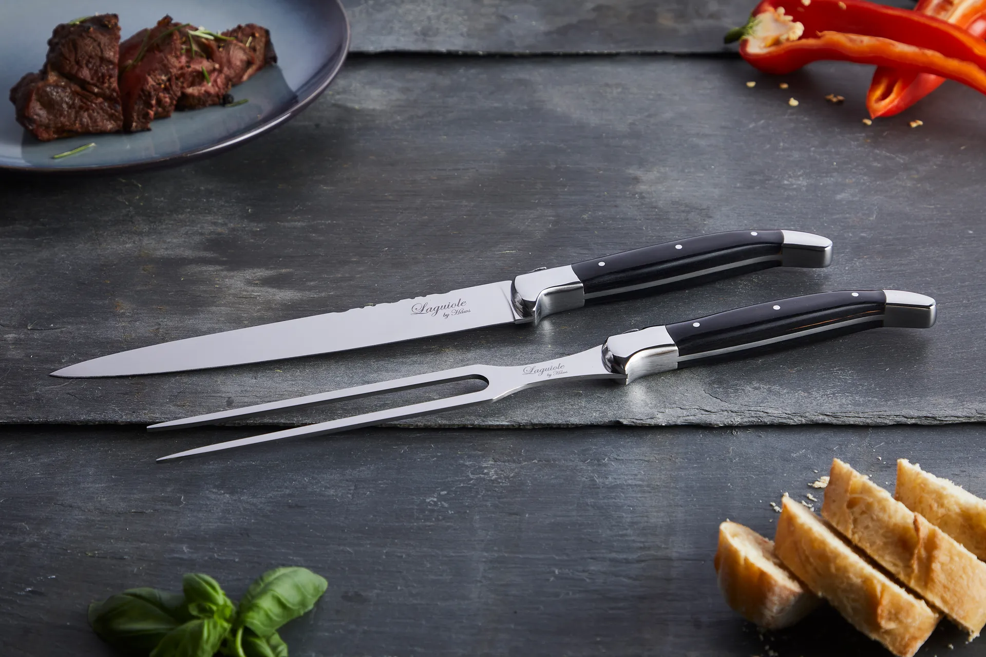 Set da trancio di 2 pezzi Laguiole By Hâws, Legno Nero Hâws