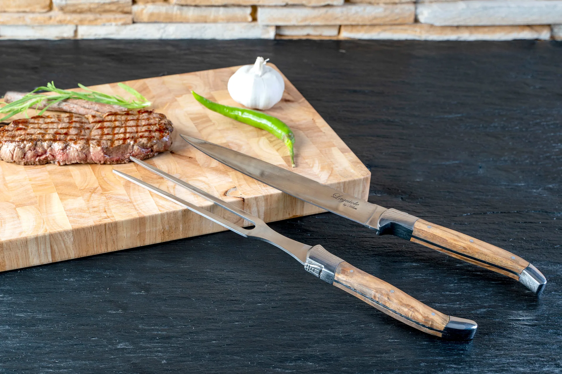 Set da trancio di 2 pezzi Laguiole By Hâws, Oliva Hâws