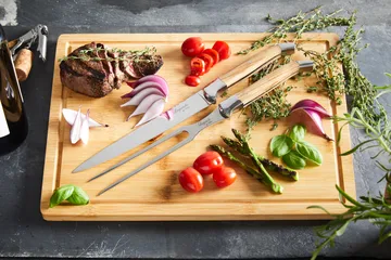 Set da trancio di 3 pezzi Laguiole By Hâws con tagliere  - Oliva - Hâws