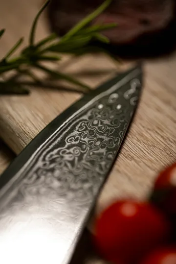 Set di coltelli 6 pezzi Damascus - Marrone-acciaio inossidabile - Hâws