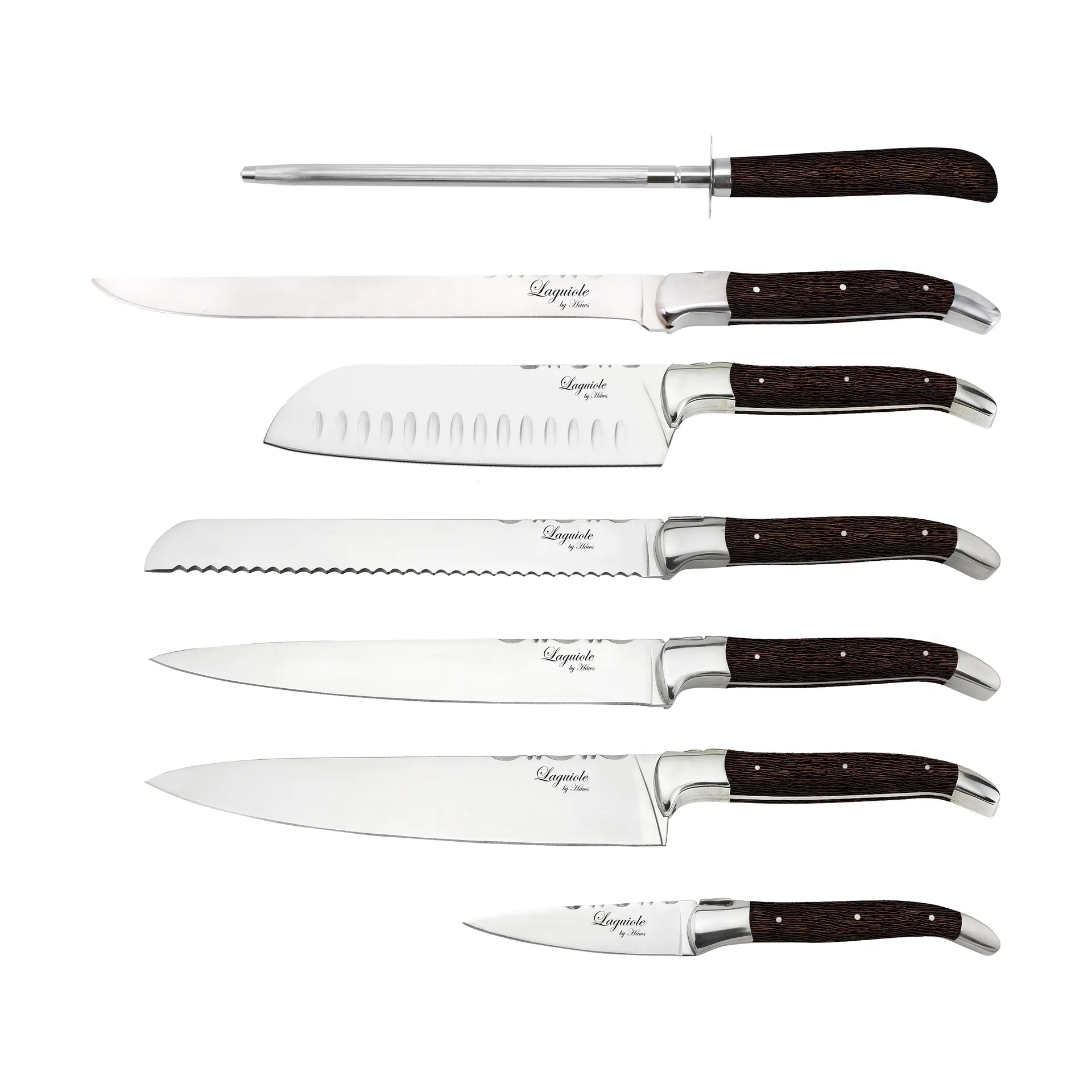 Set di coltelli da cucina 7 pezzi Laguiole By Hâws, Wengé Hâws