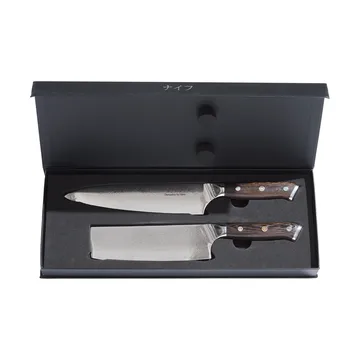 Set di coltelli da cucina e verdura 2 pezzi Damascus By Hâws - Wengé - Hâws