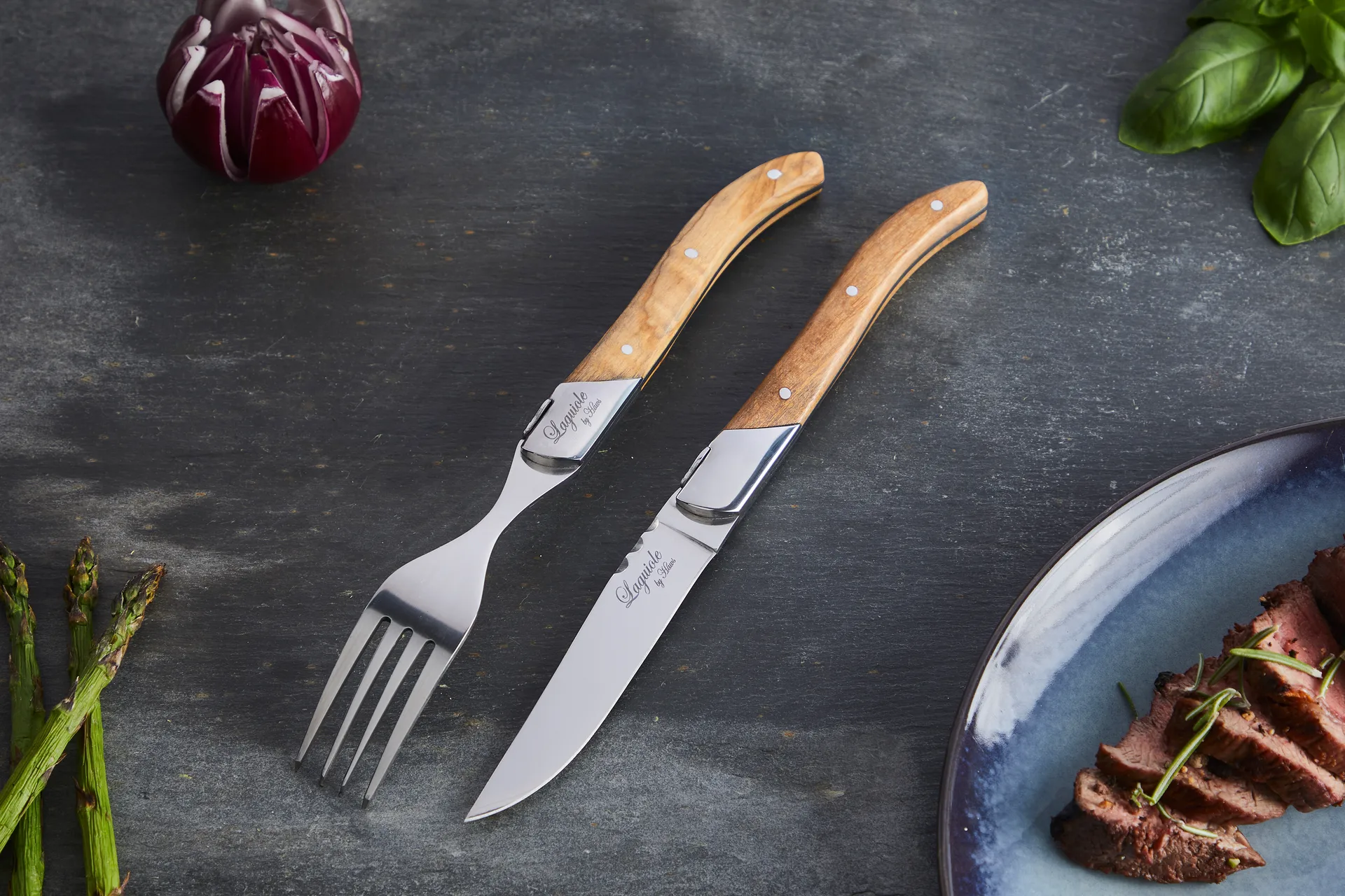 Set di posate per barbecue 12 pezzi Laguiole By Hâws, Oliva Hâws