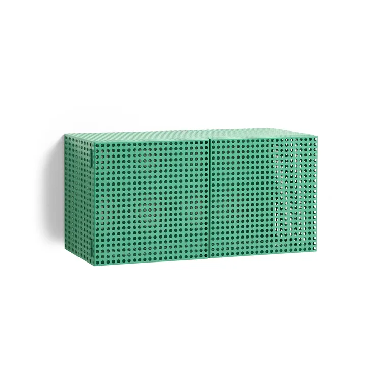 Armadio a muro Perforated Cabinet piccolo - Jade morbido - HAY