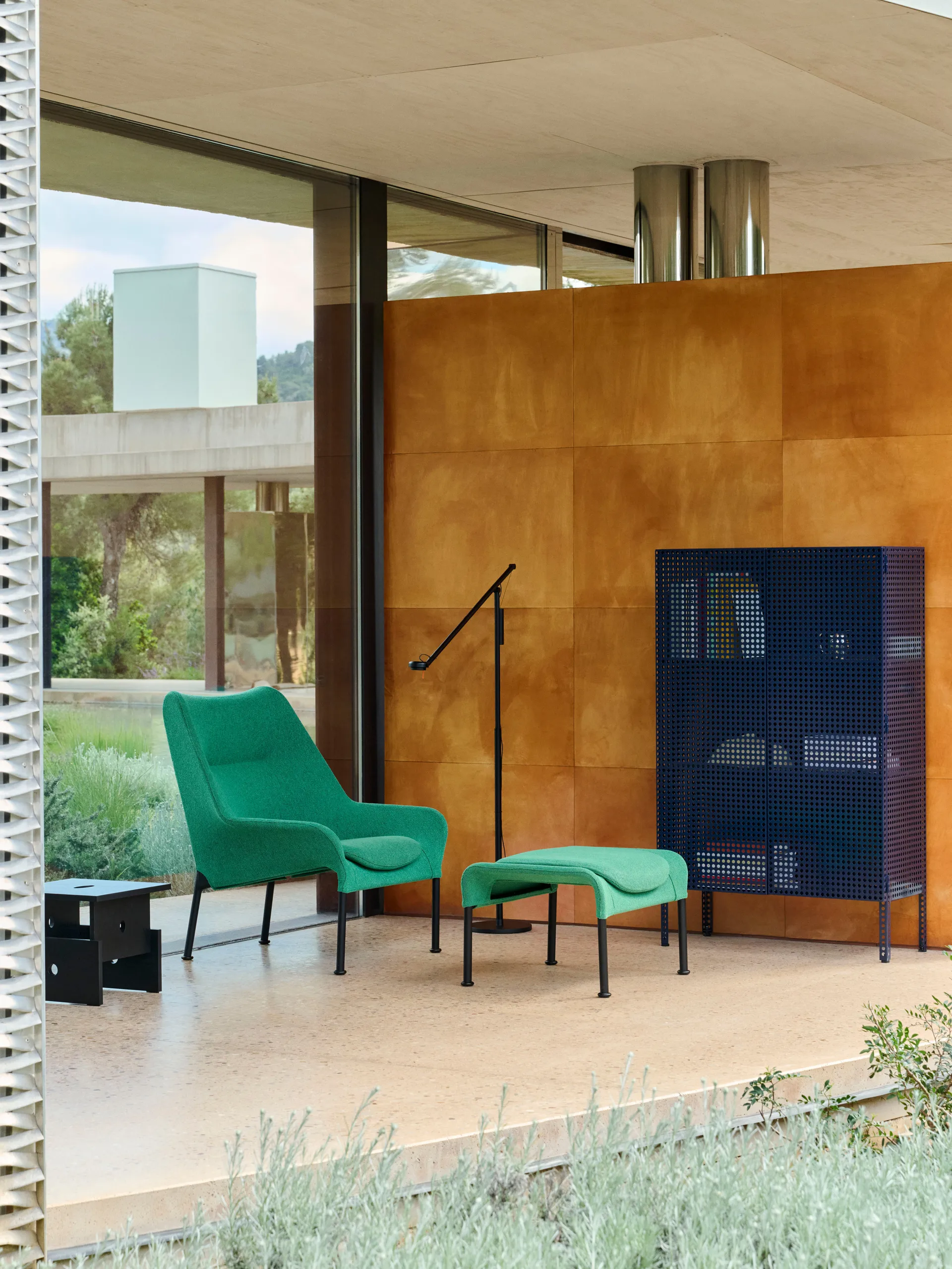 Armadio Perforated Cabinet grande, Steel blue HAY