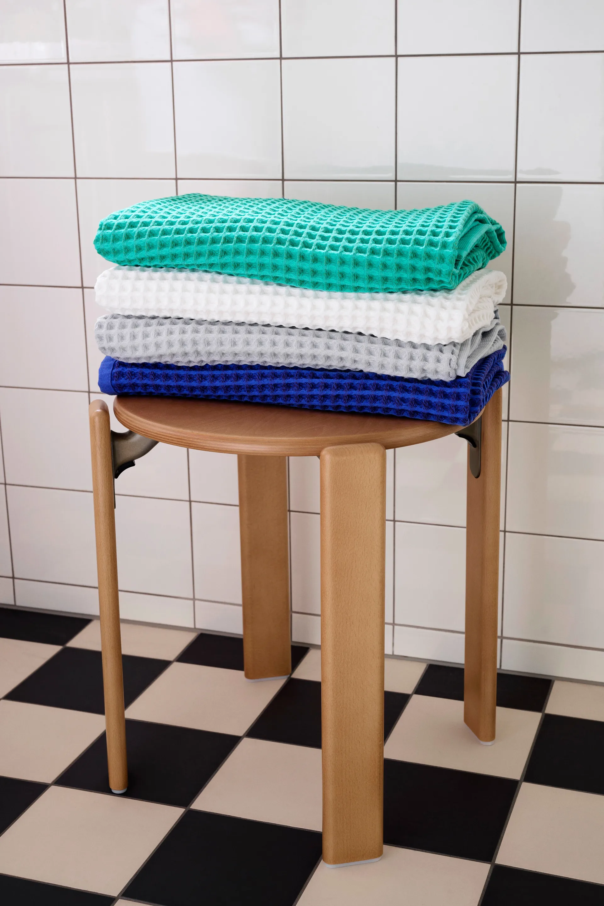 Asciugamano da bagno Waffle 70x140 cm, Emerald green HAY