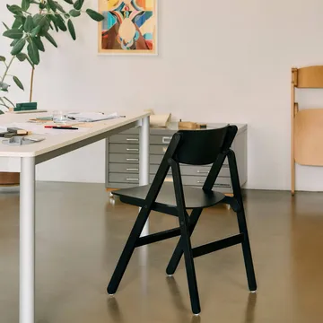 Backflip Chair sedia - Anthracite faggio laccato - HAY