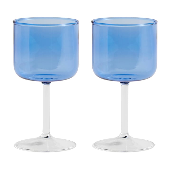 Bicchiere da vino Tint 25 cl, confezione da 2 - Blu-trasparente - HAY